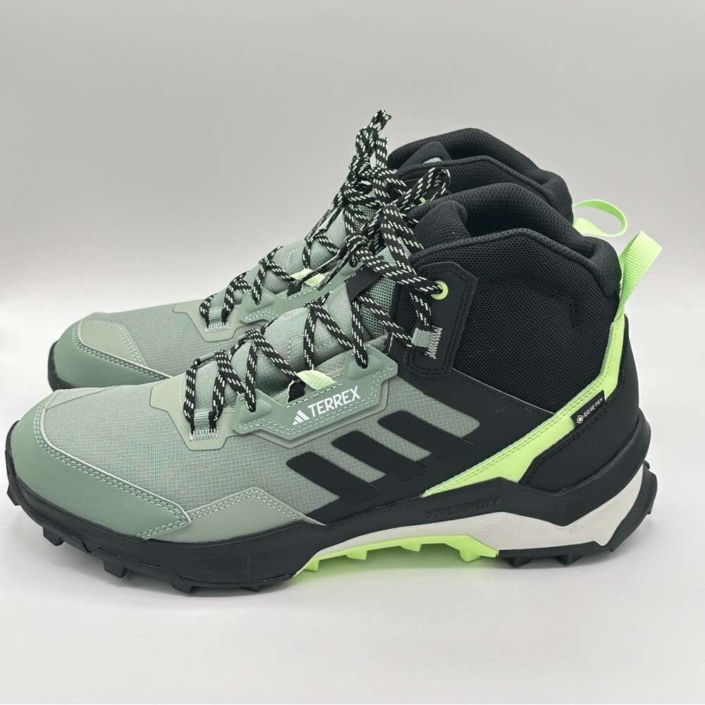 Men’s Adidas IE2581 Terrex Ax4 Mid Gore-Tex Silver Green Hiking Shoes Size 11 - Picture 3 of 11